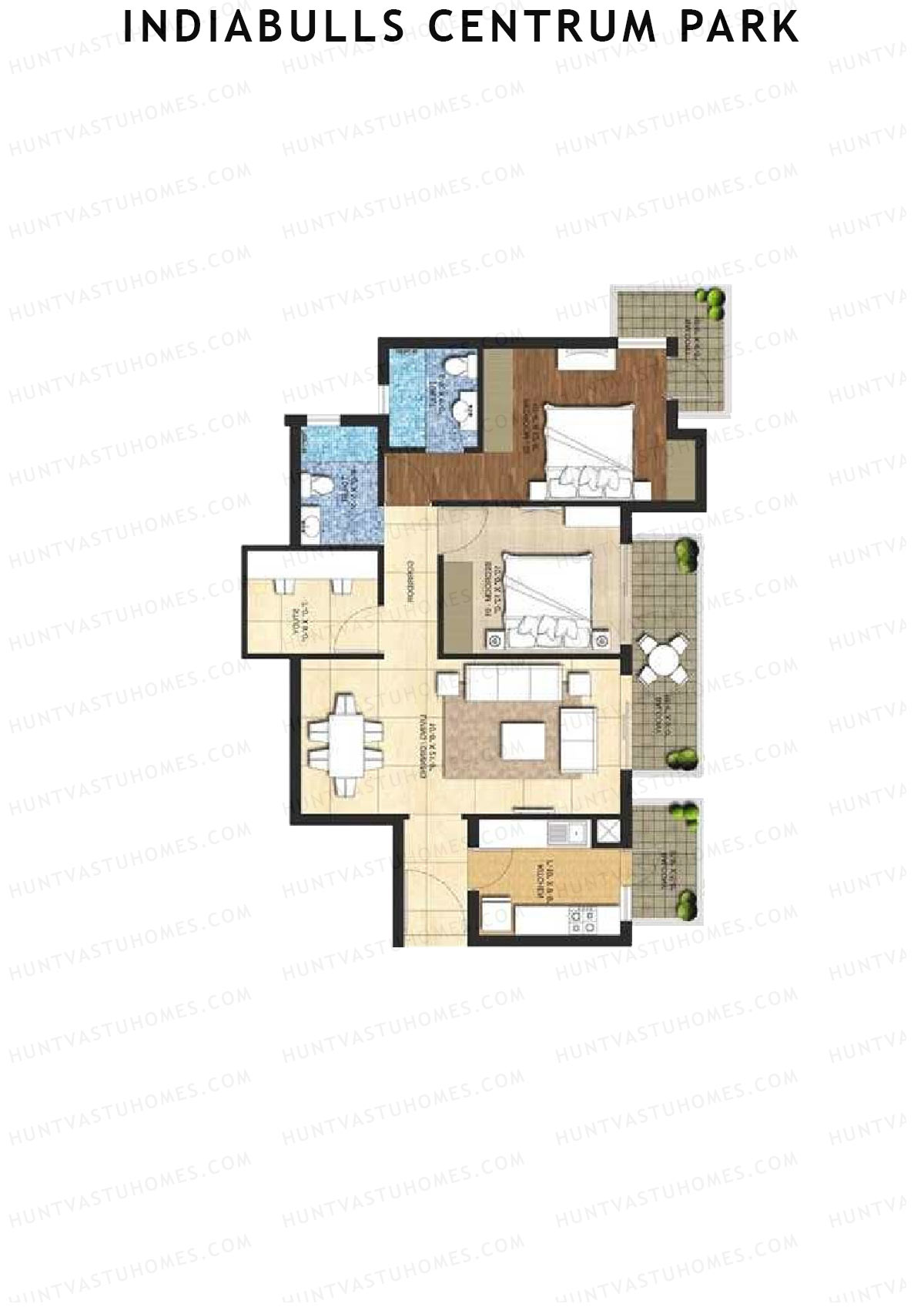 Indiabulls Centrum Park Block A Unit 2 Floor Plan