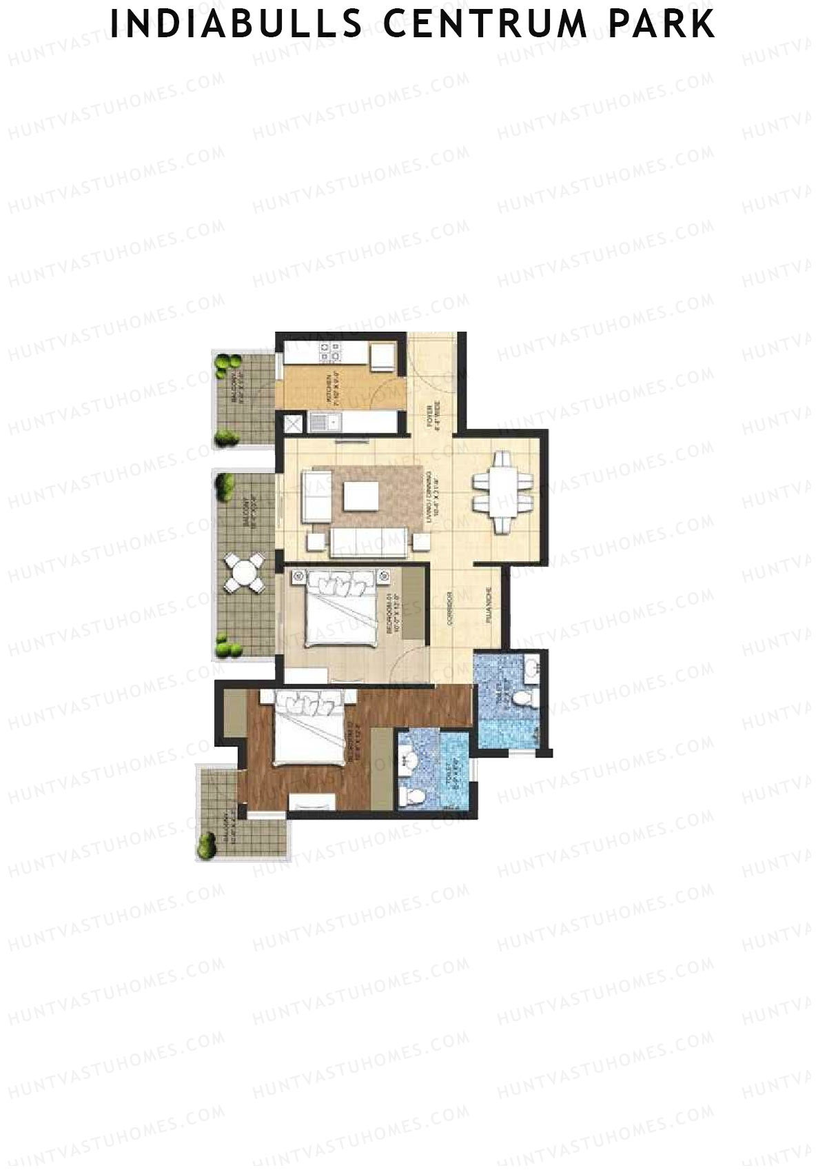 Indiabulls Centrum Park Block C Unit 4 Floor Plan