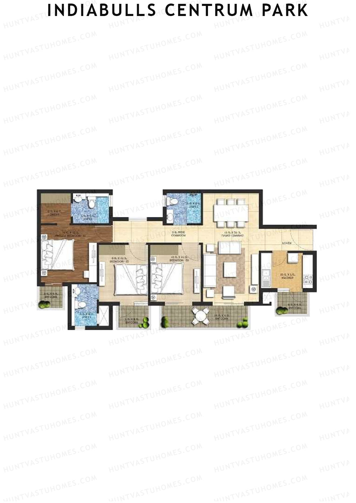 Indiabulls Centrum Park Block E Unit 1 Floor Plan