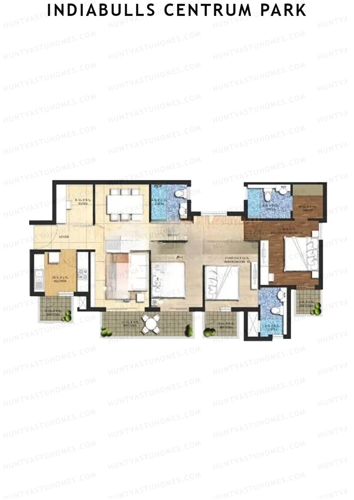 Indiabulls Centrum Park Block E Unit 2 Floor Plan
