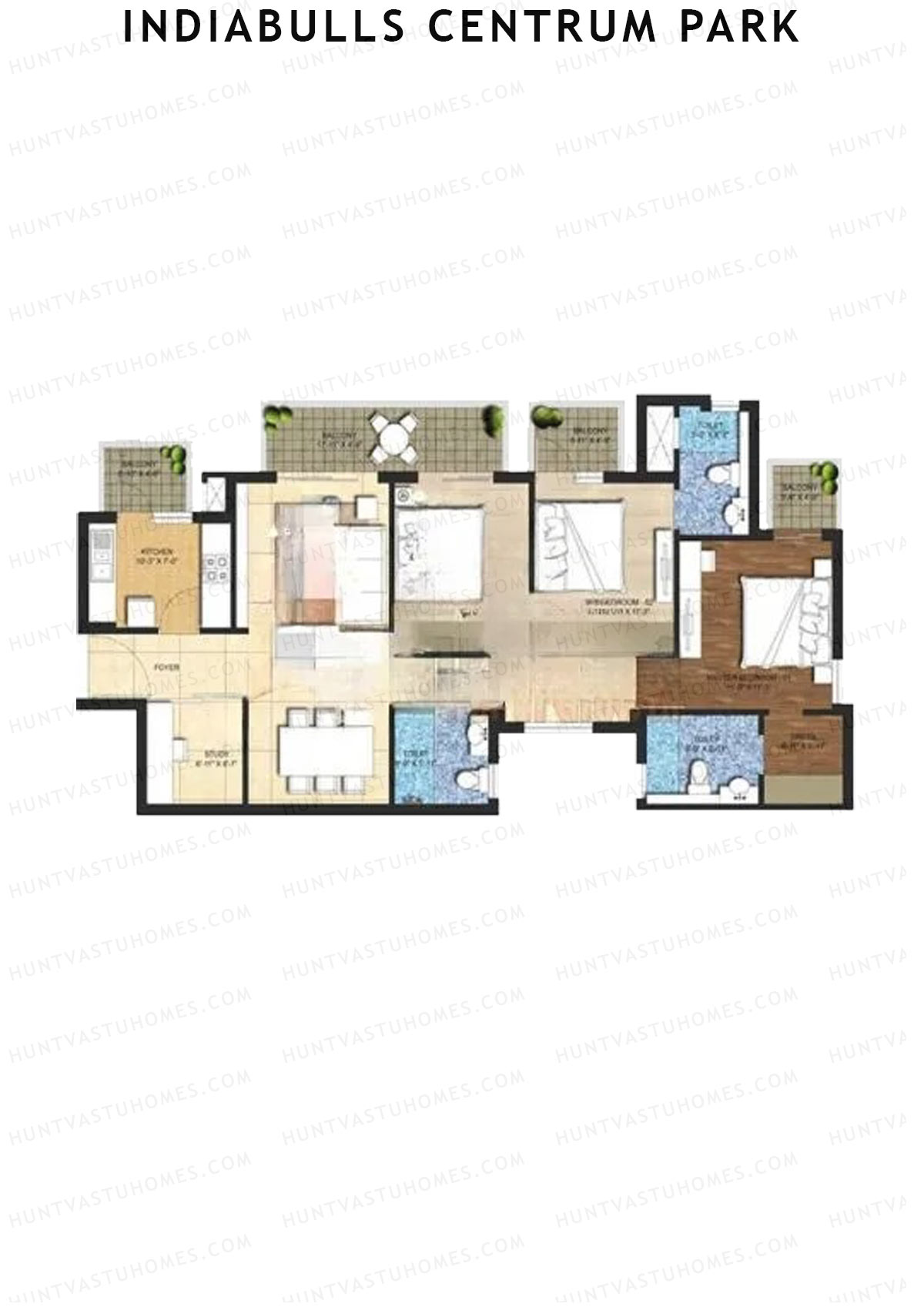 Indiabulls Centrum Park Block E Unit 3 Floor Plan