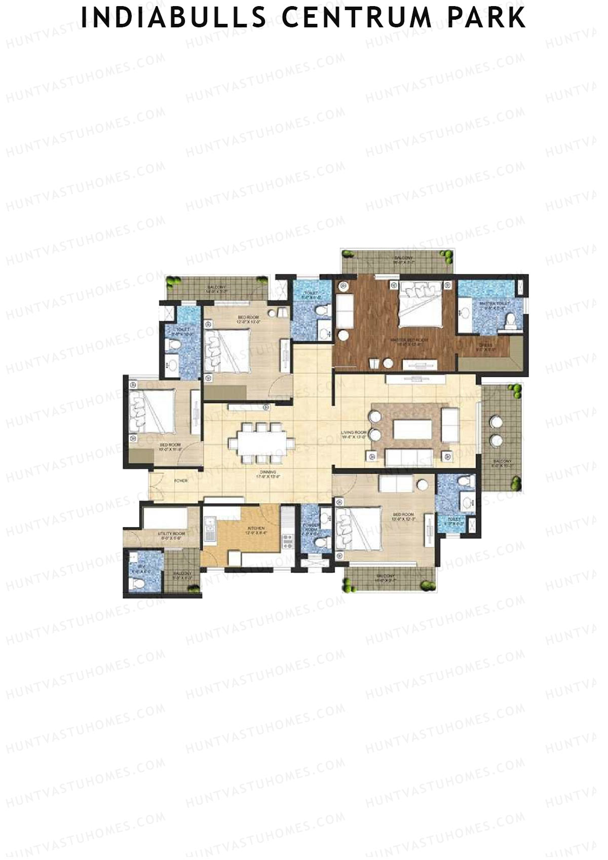 Indiabulls Centrum Park Block G1 Unit 2 Floor Plan
