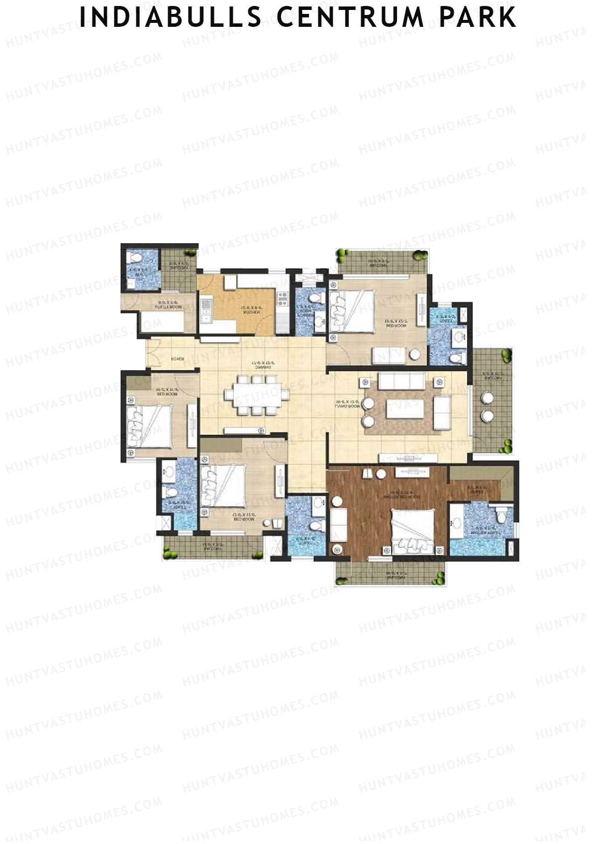 Indiabulls Centrum Park Block G1 Unit 3 Floor Plan