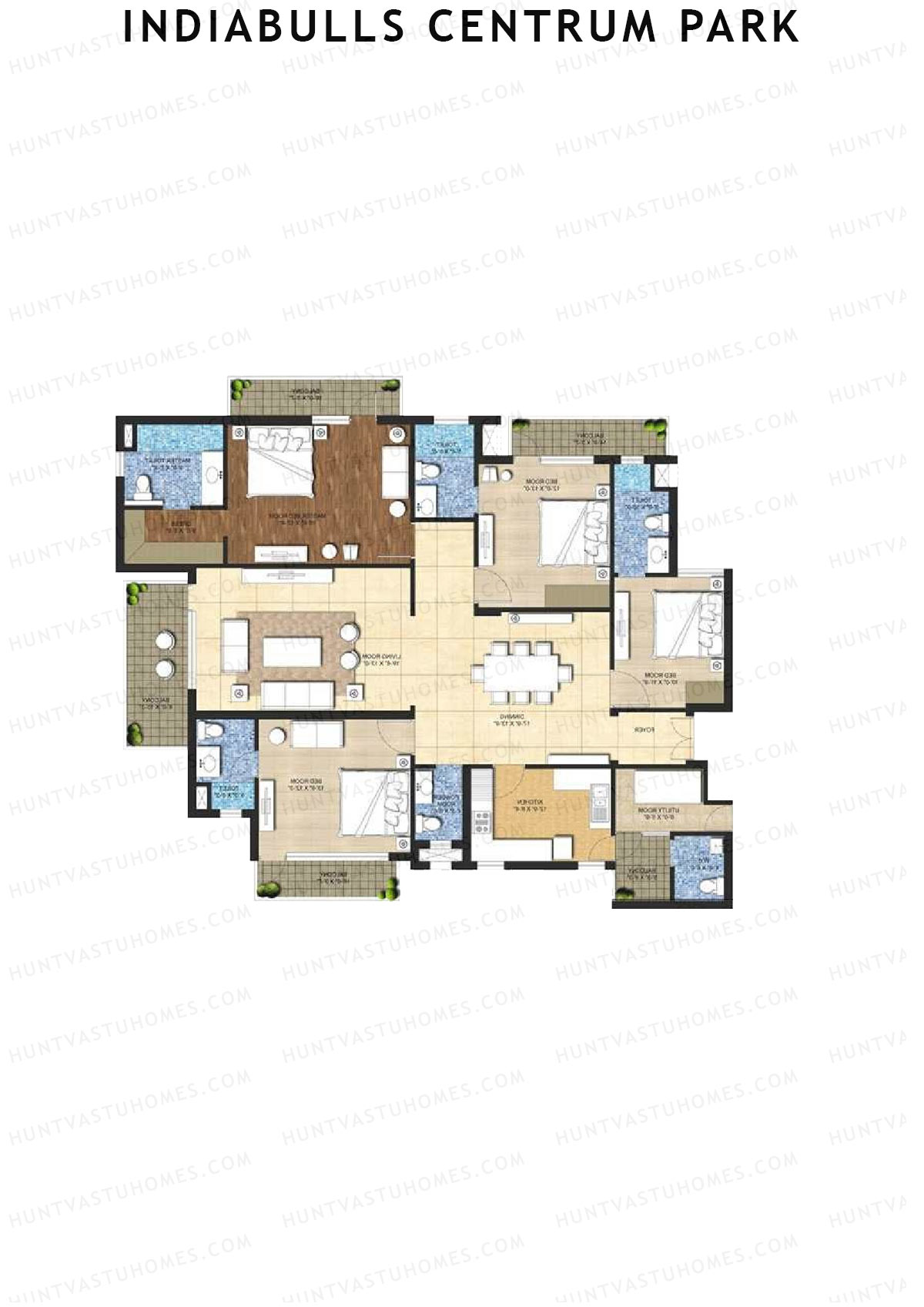 Indiabulls Centrum Park Block G3 Unit 1 Floor Plan