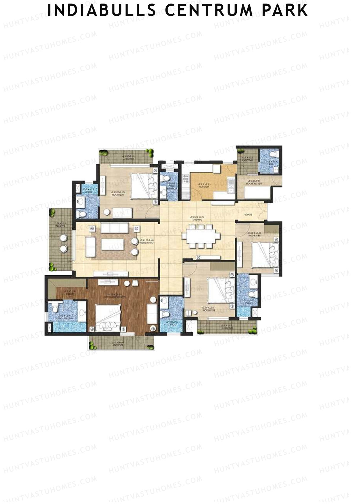 Indiabulls Centrum Park Block G3 Unit 4 Floor Plan