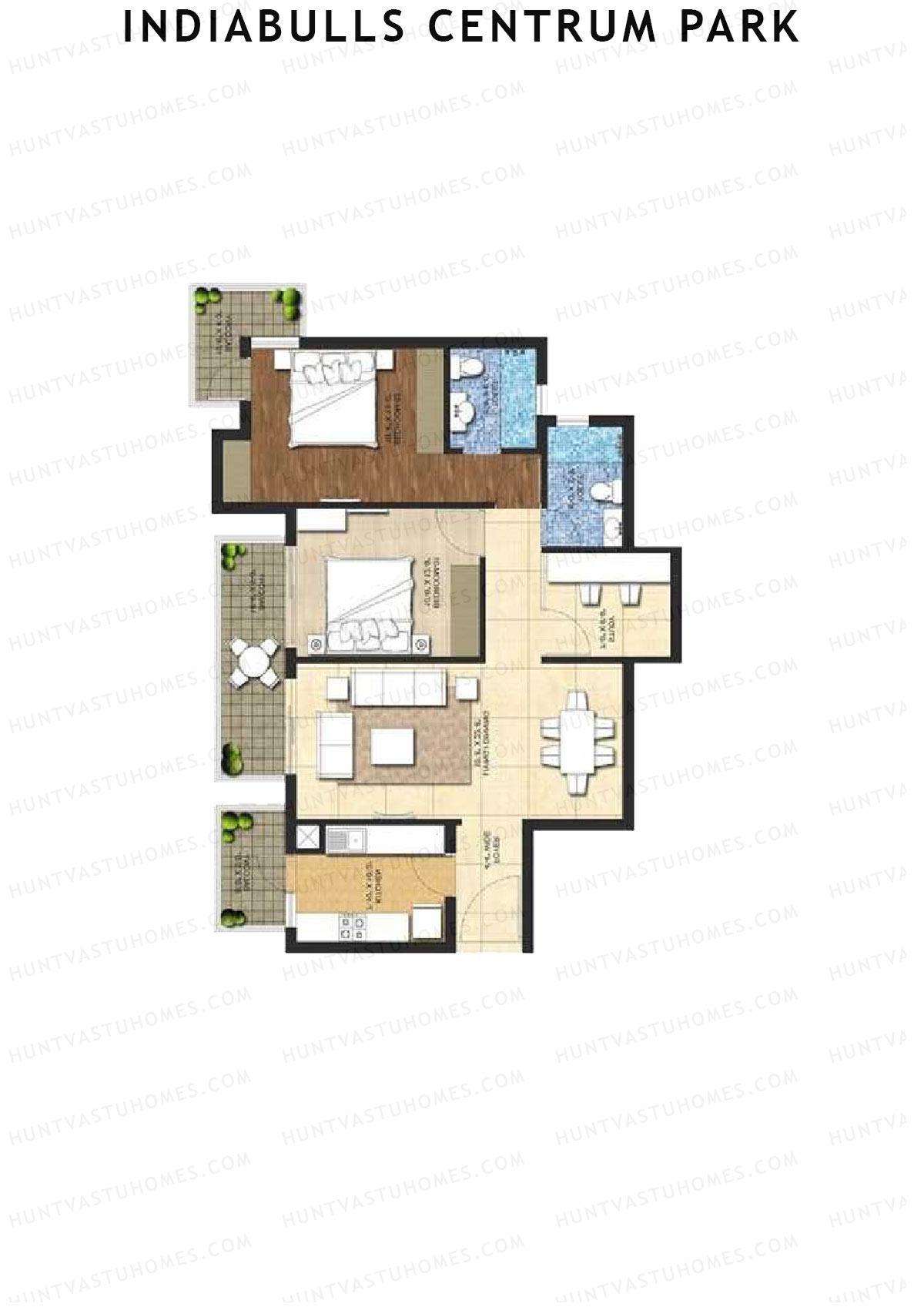 Indiabulls Centrum Park Block H Unit 1 Floor Plan