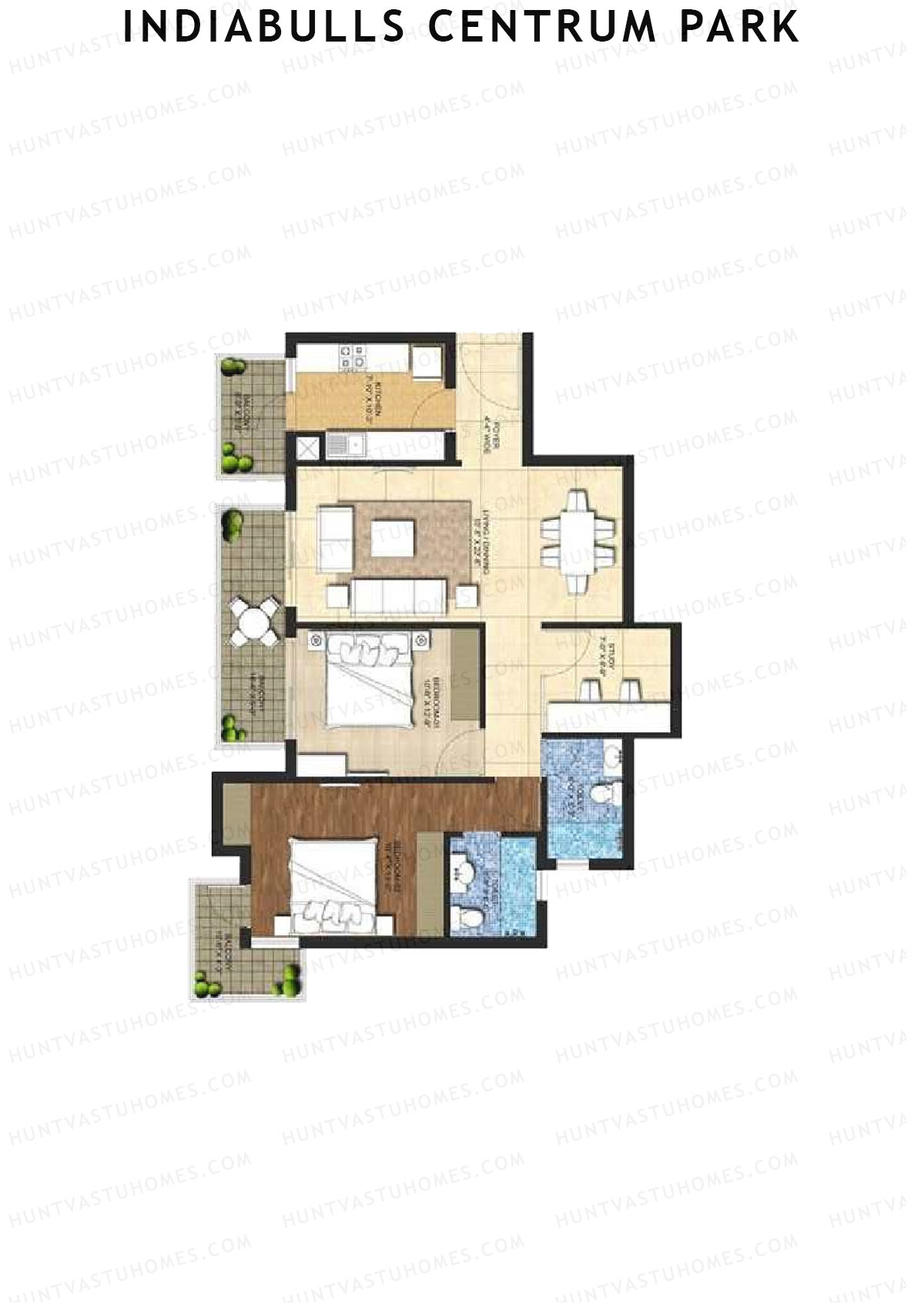 Indiabulls Centrum Park Block H Unit 2 Floor Plan