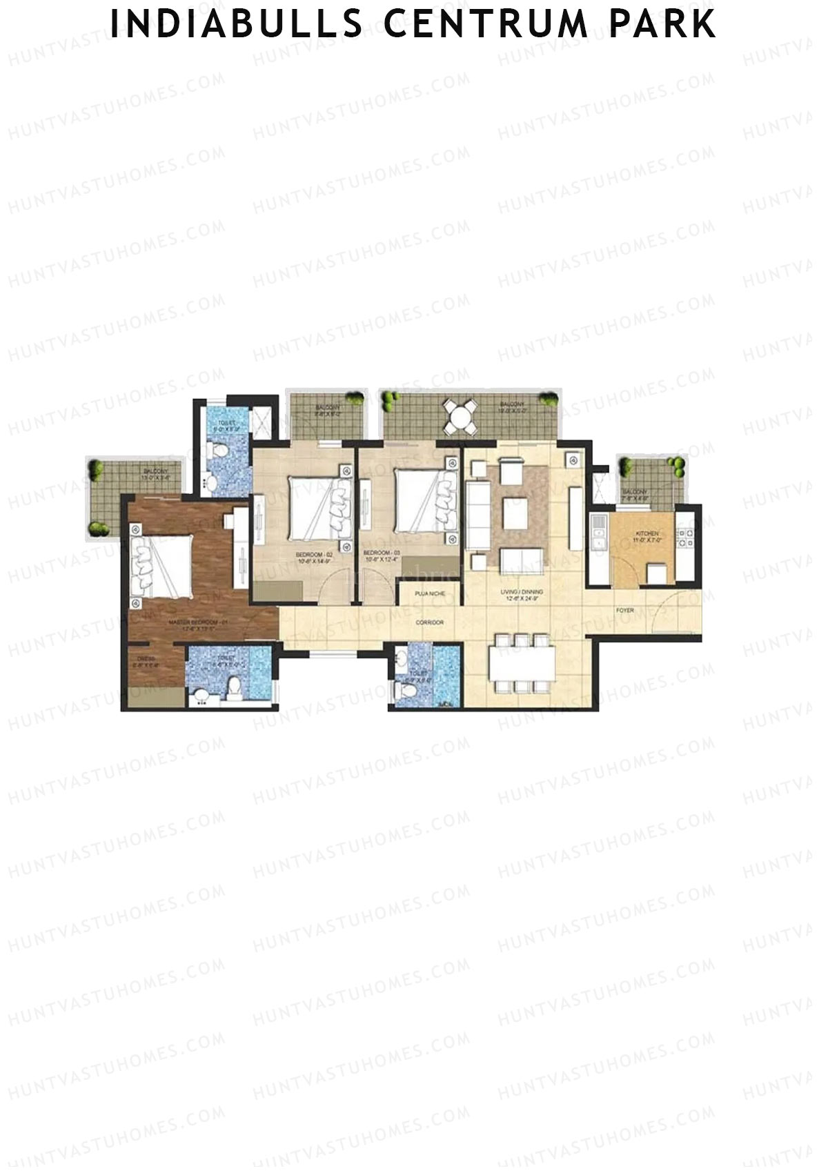 Indiabulls Centrum Park Block K1 Unit 4 Floor Plan