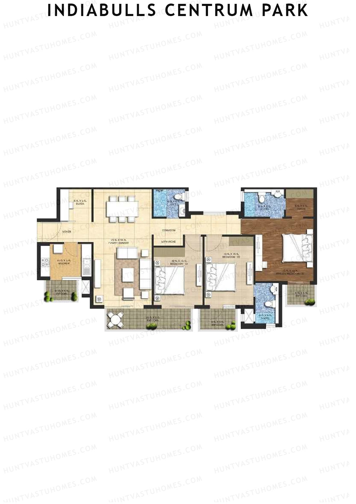 Indiabulls Centrum Park Block K2 Unit 2 Floor Plan