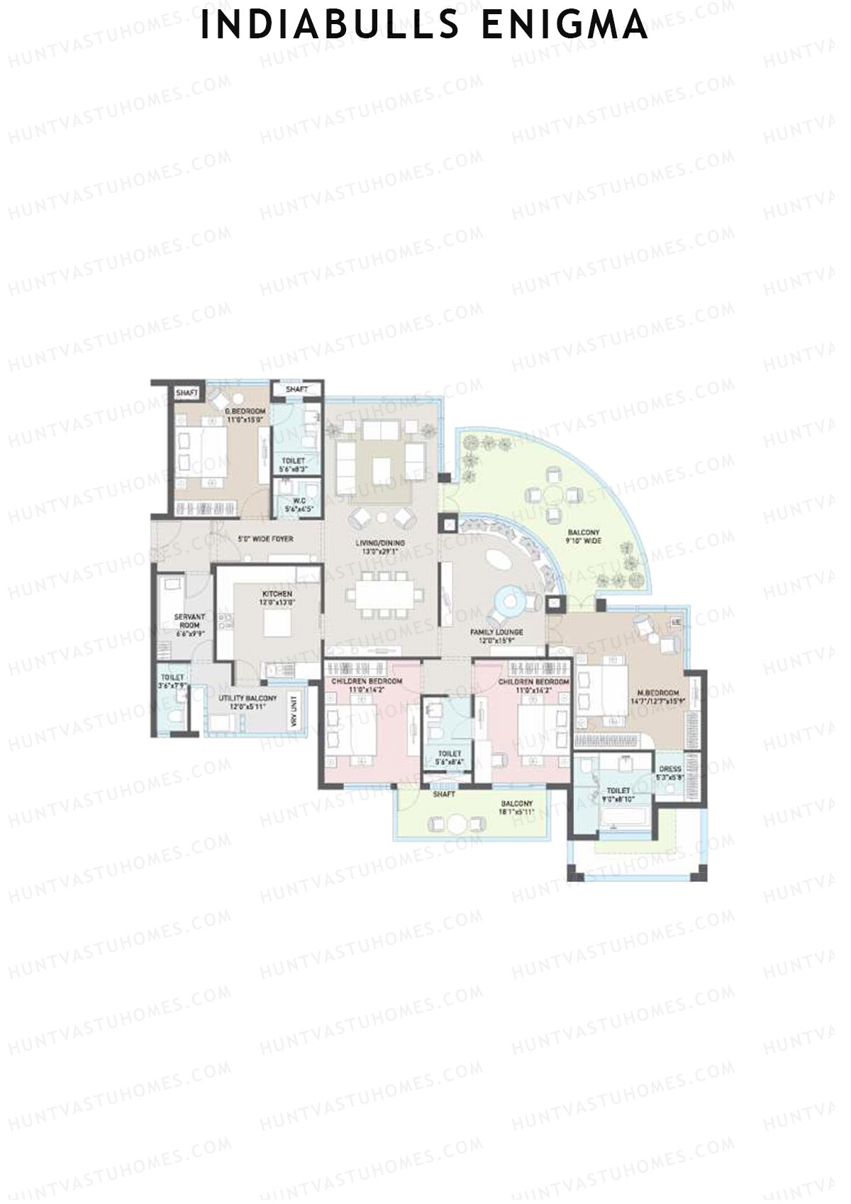 Indiabulls Enigma Tower A Unit 1 Floor Plan