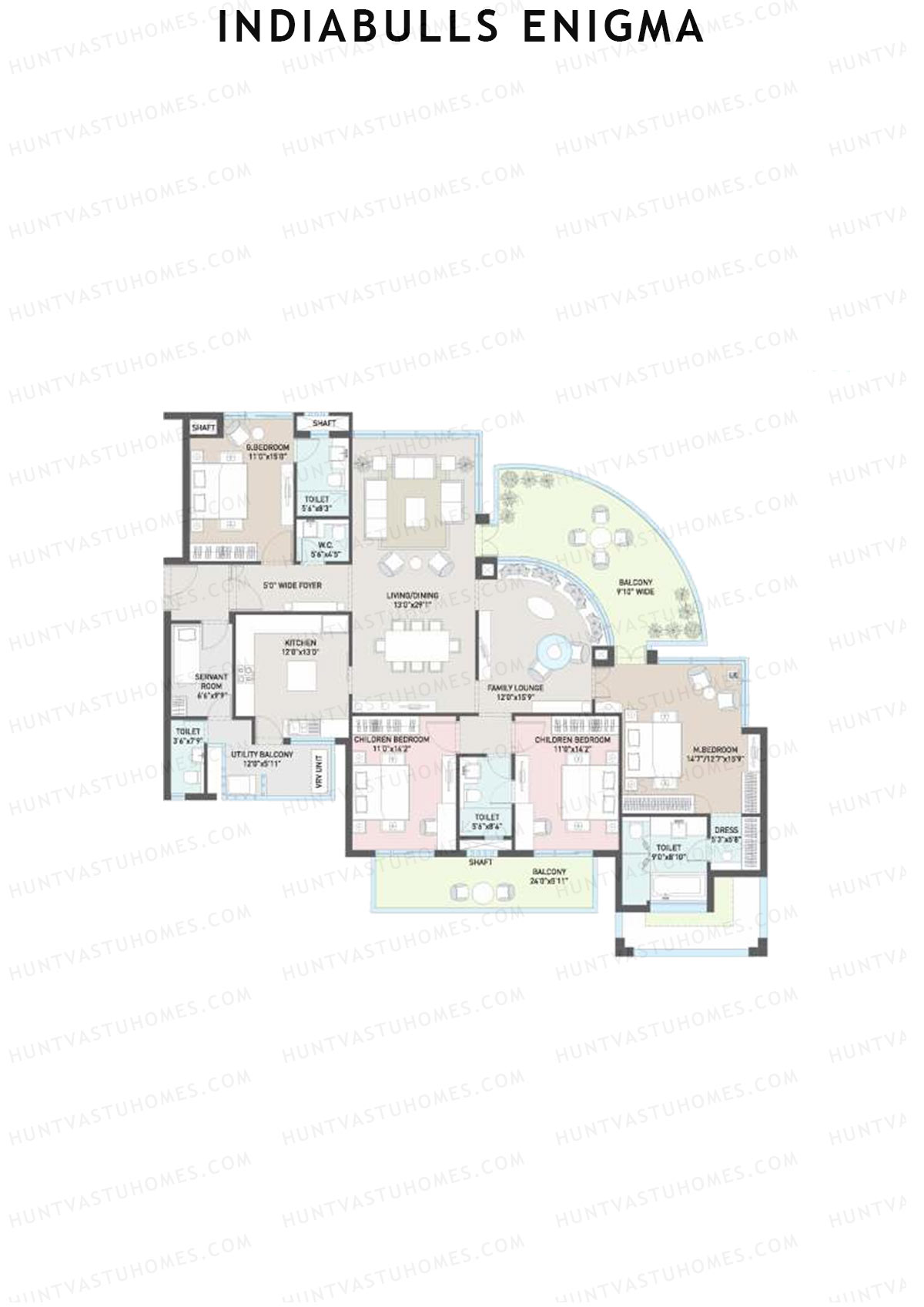 Indiabulls Enigma Tower A Unit 1 Floor Plan