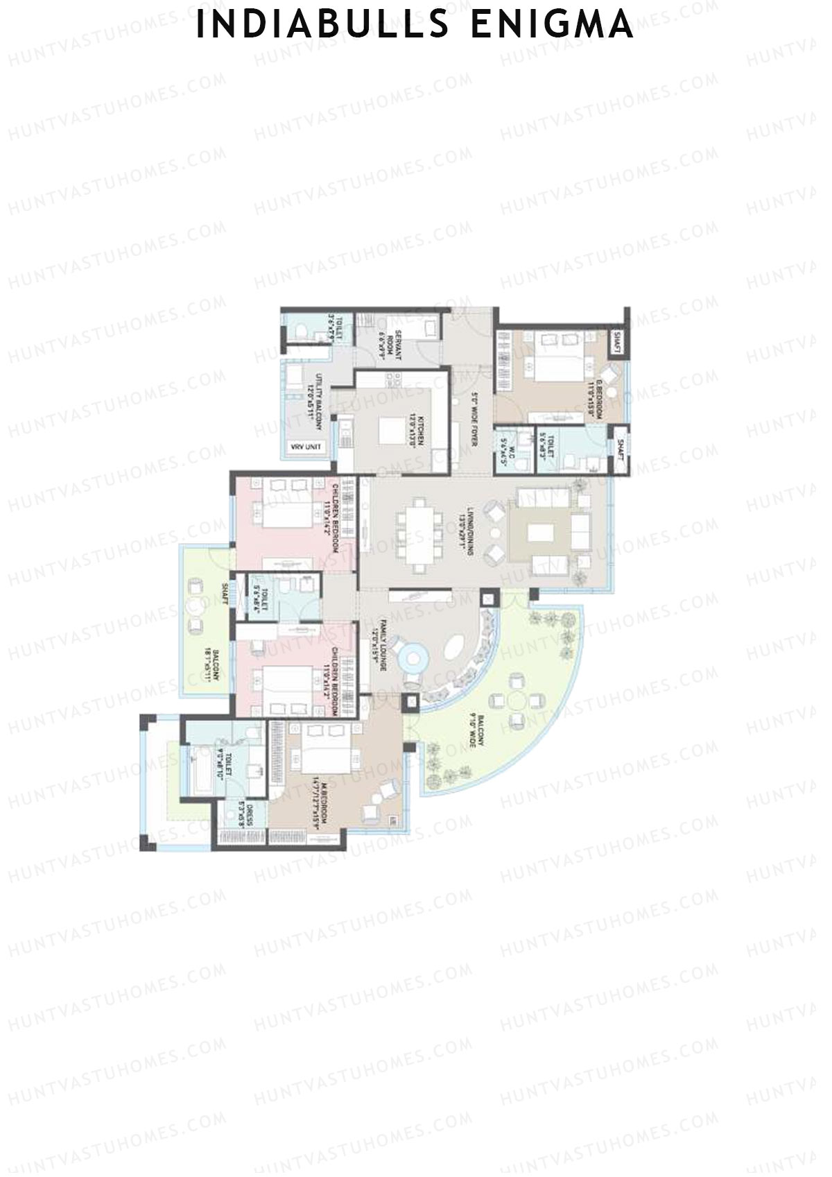Indiabulls Enigma Tower A Unit 2 Floor Plan