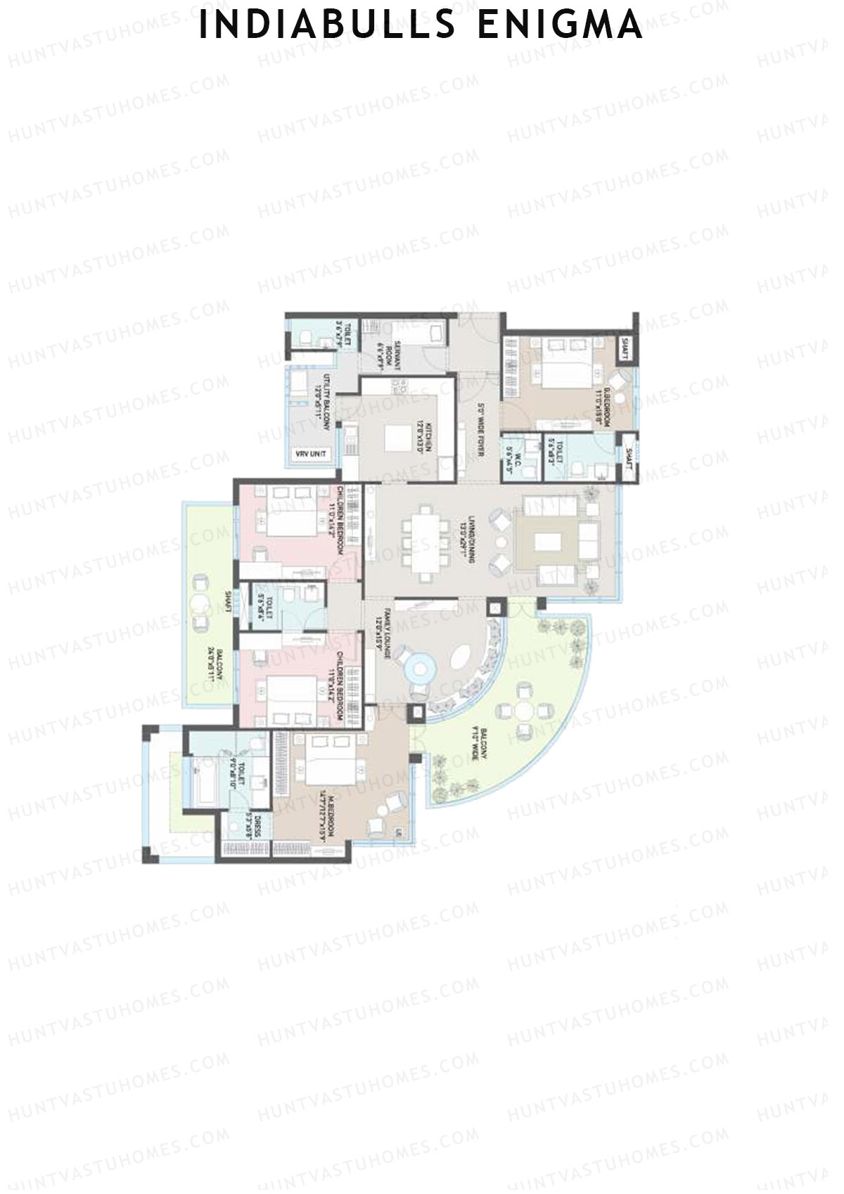 Indiabulls Enigma Tower A Unit 2 Floor Plan