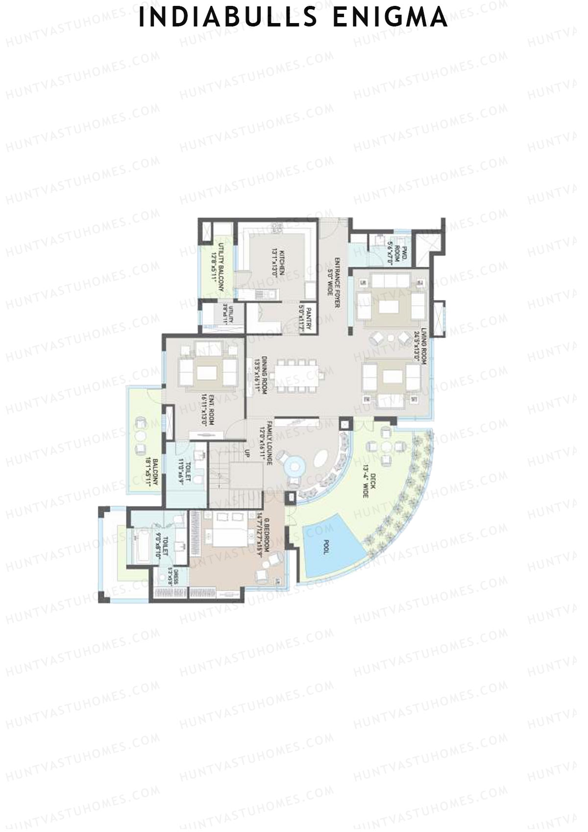 Indiabulls Enigma Tower A Unit 2 (Duplex ) Floor Plan