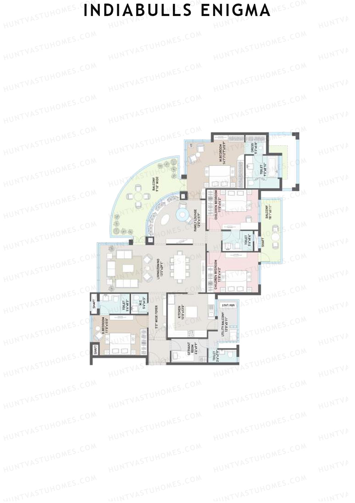 Indiabulls Enigma Tower A Unit 4 Floor Plan