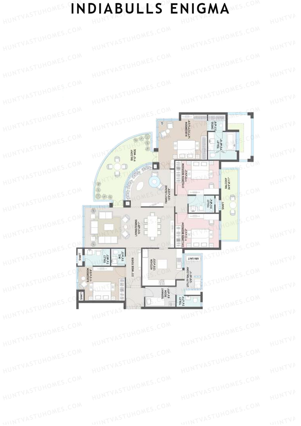 Indiabulls Enigma Tower A Unit 4 Floor Plan