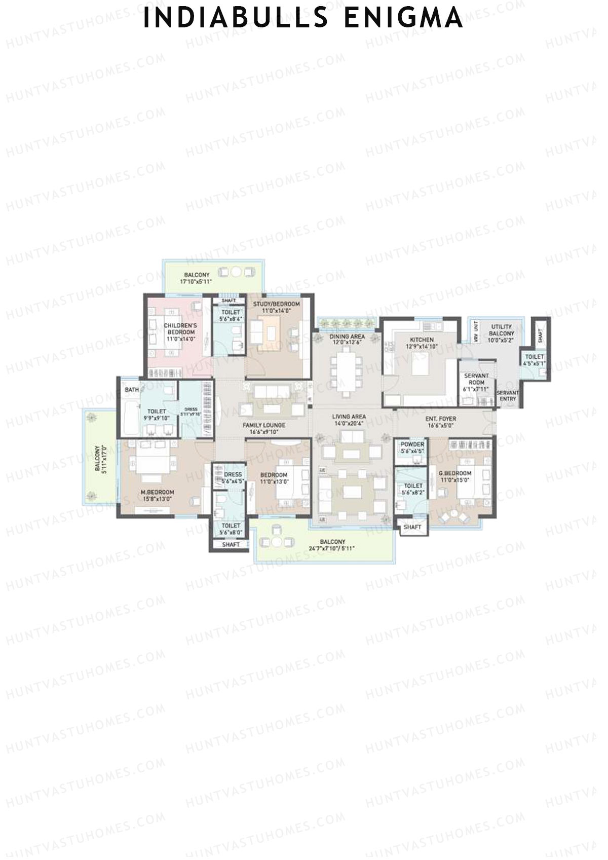 Indiabulls Enigma Tower E Unit 1 Floor Plan