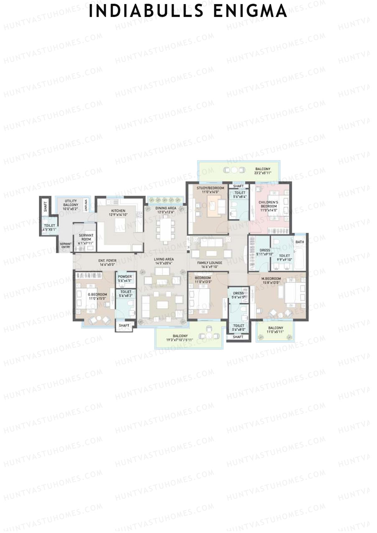 Indiabulls Enigma Tower E Unit 2 Floor Plan