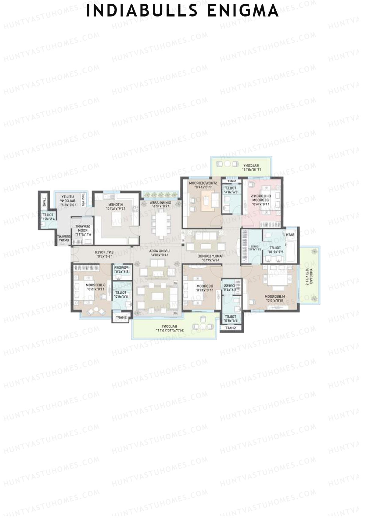 Indiabulls Enigma Tower F Unit 1 Floor Plan