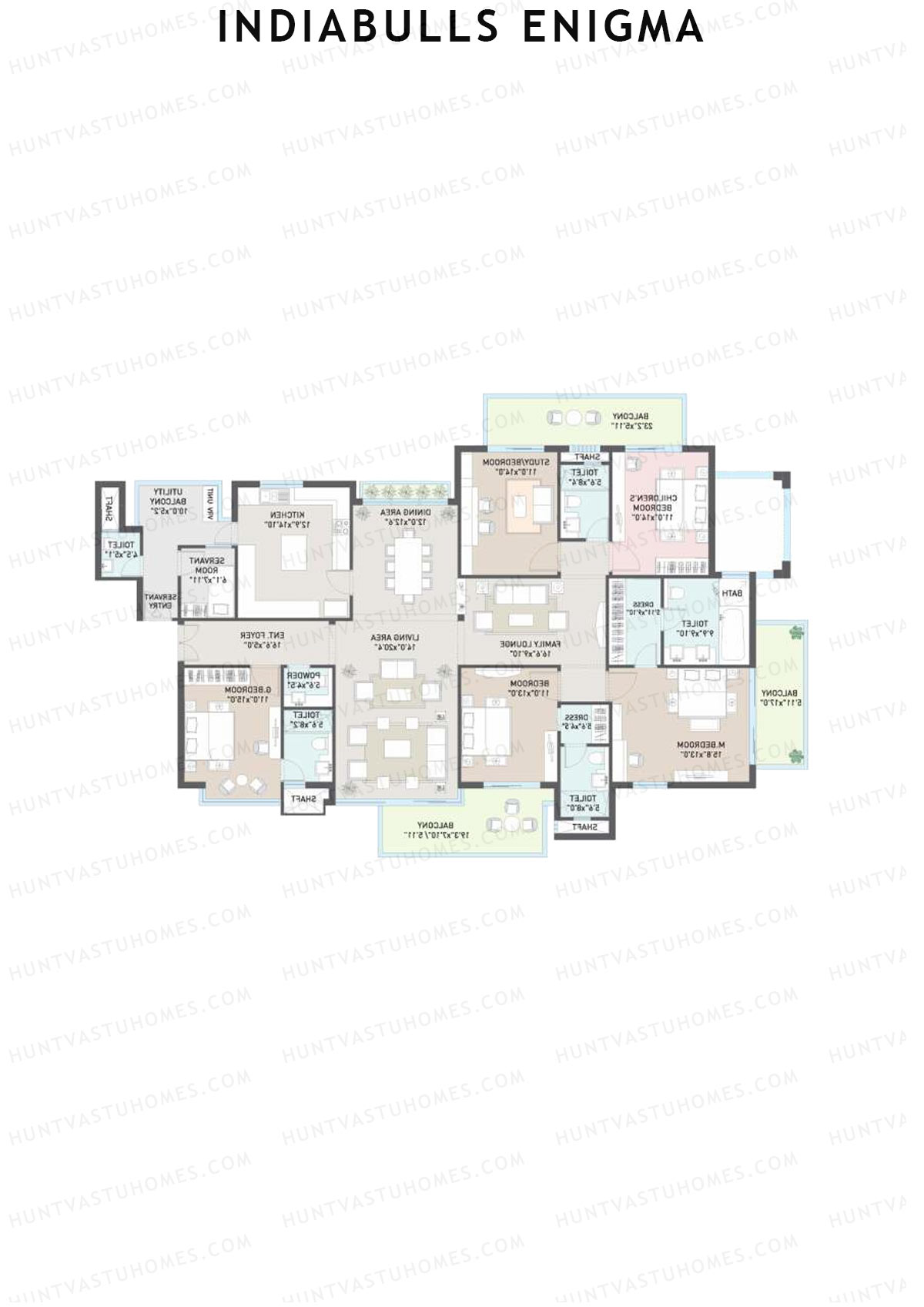 Indiabulls Enigma Tower F Unit 1 Floor Plan