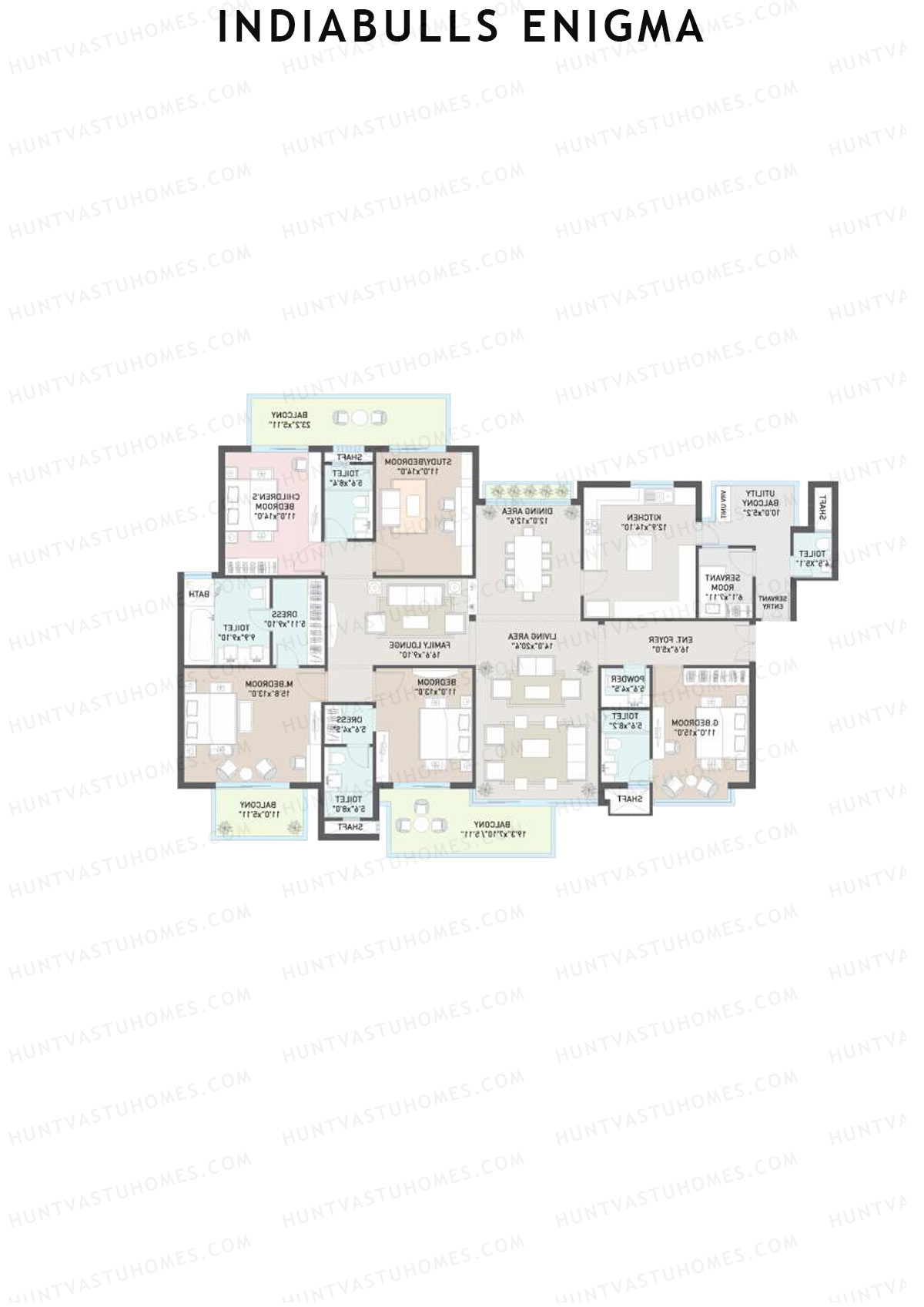 Indiabulls Enigma Tower F Unit 2 Floor Plan