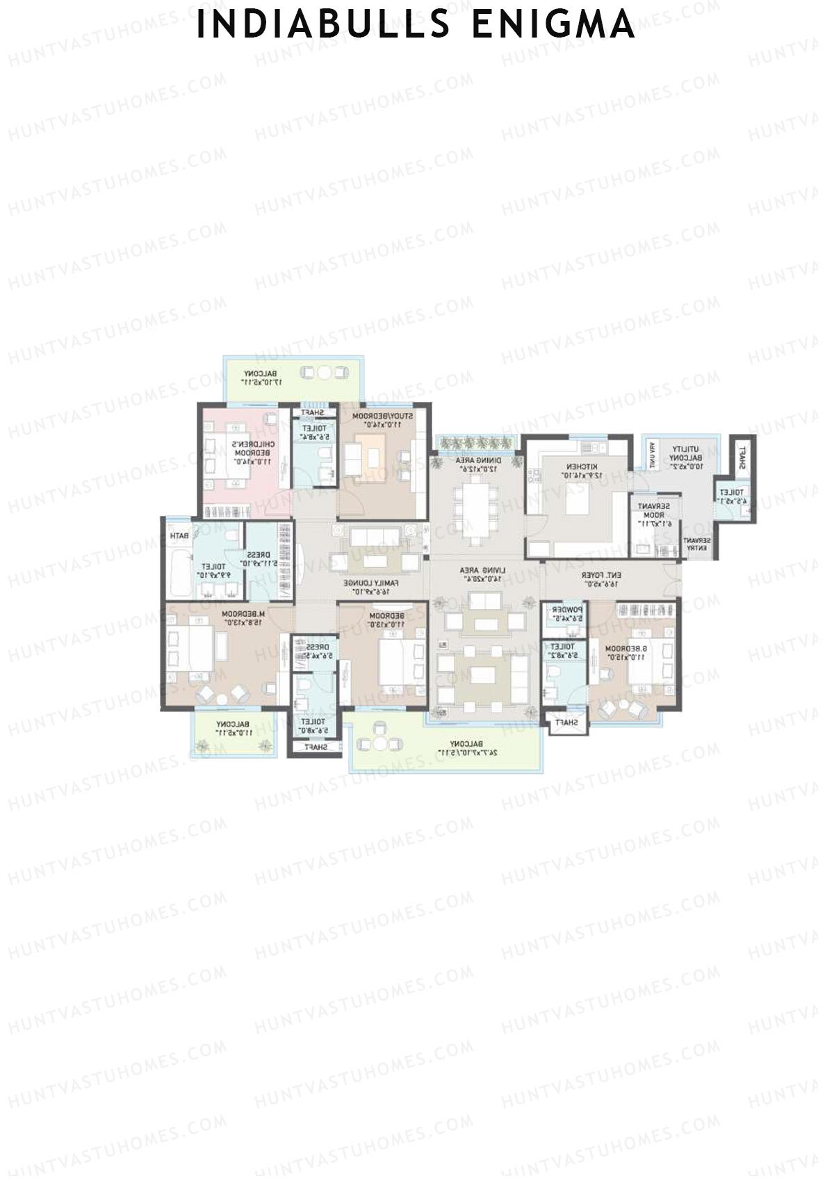 Indiabulls Enigma Tower F Unit 2 Floor Plan