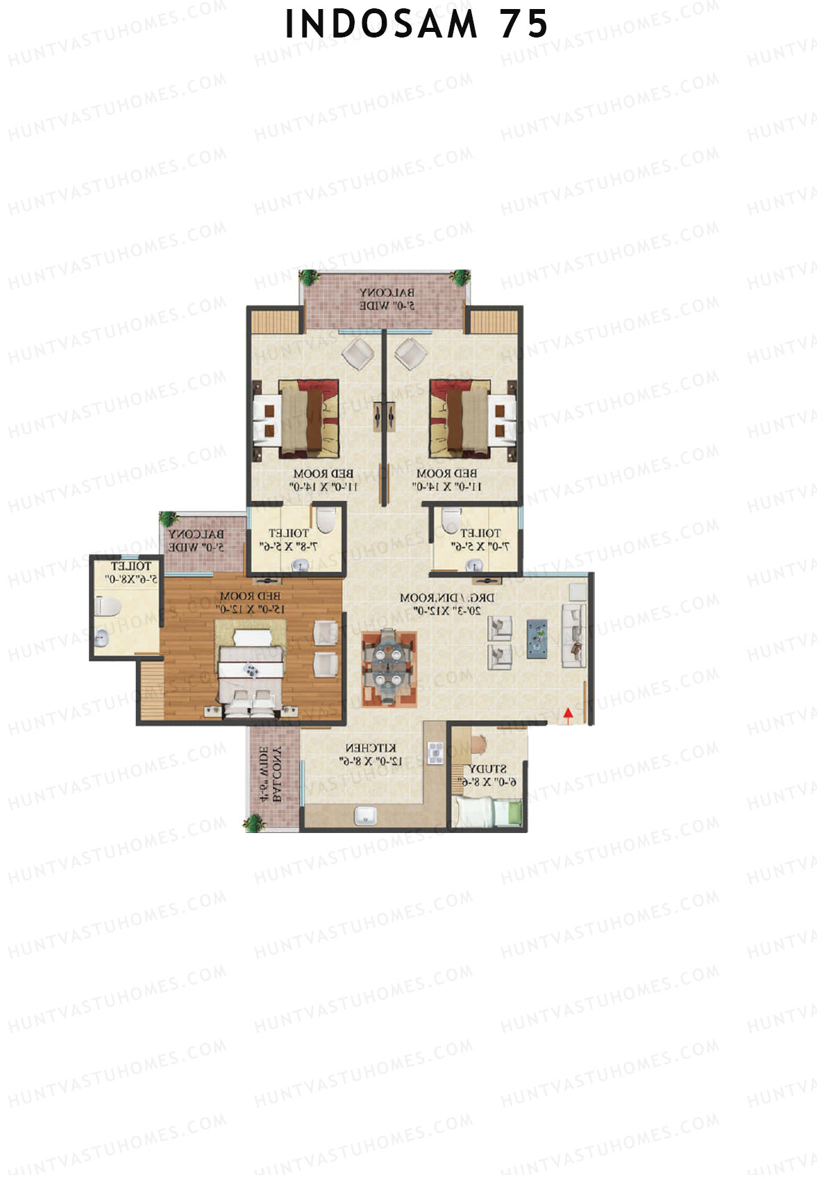 Indosam 75 Tower B Unit 4 Floor Plan