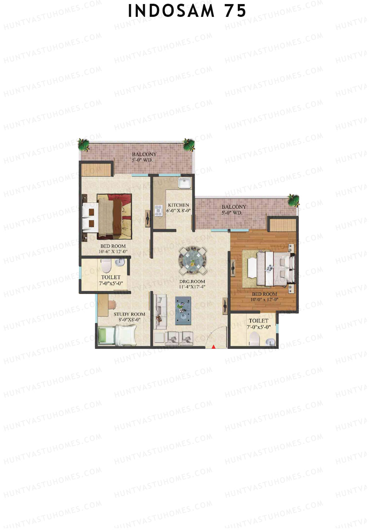Indosam 75 Tower D Unit 11 Floor Plan