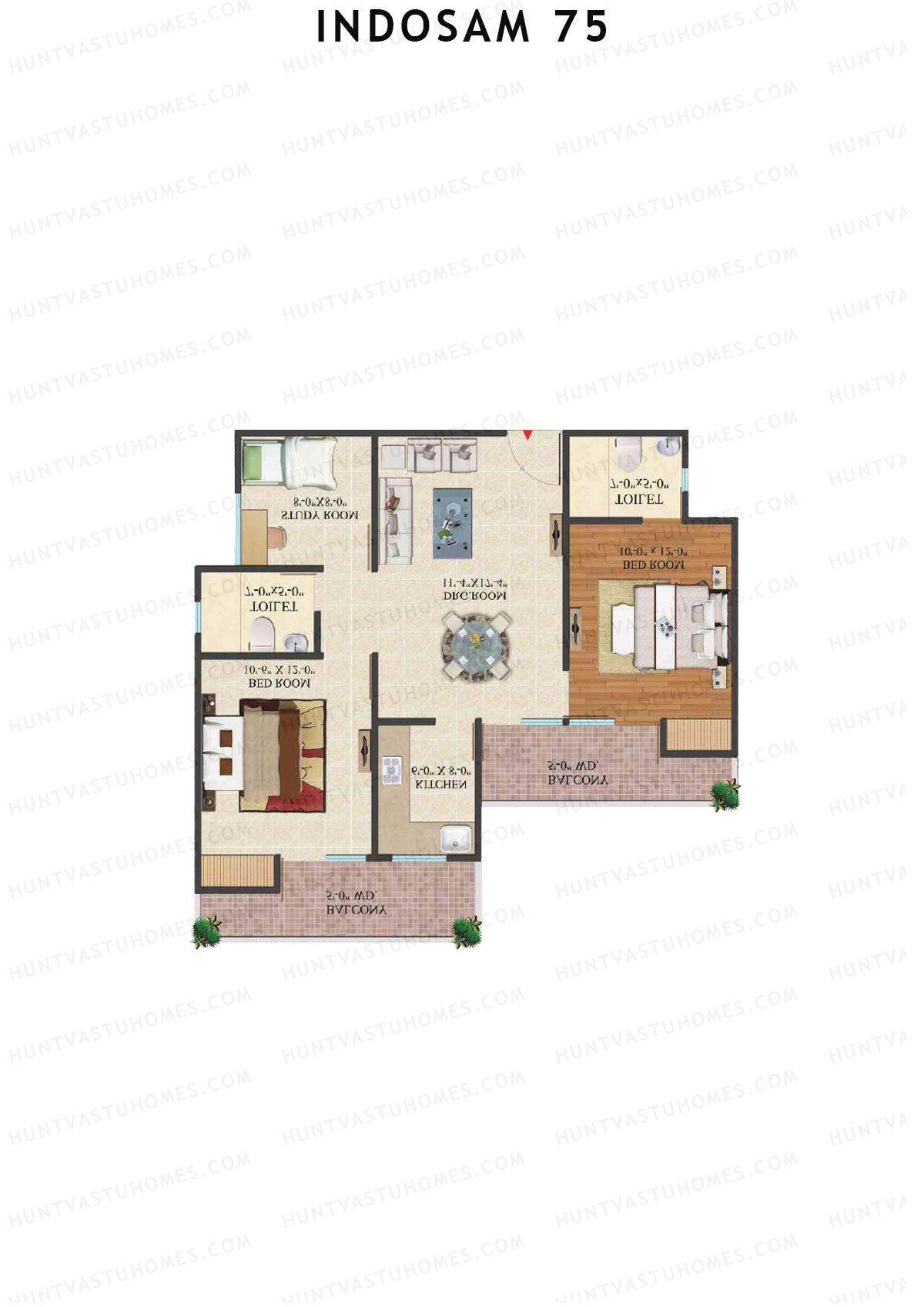 Indosam 75 Tower D Unit 1 Floor Plan
