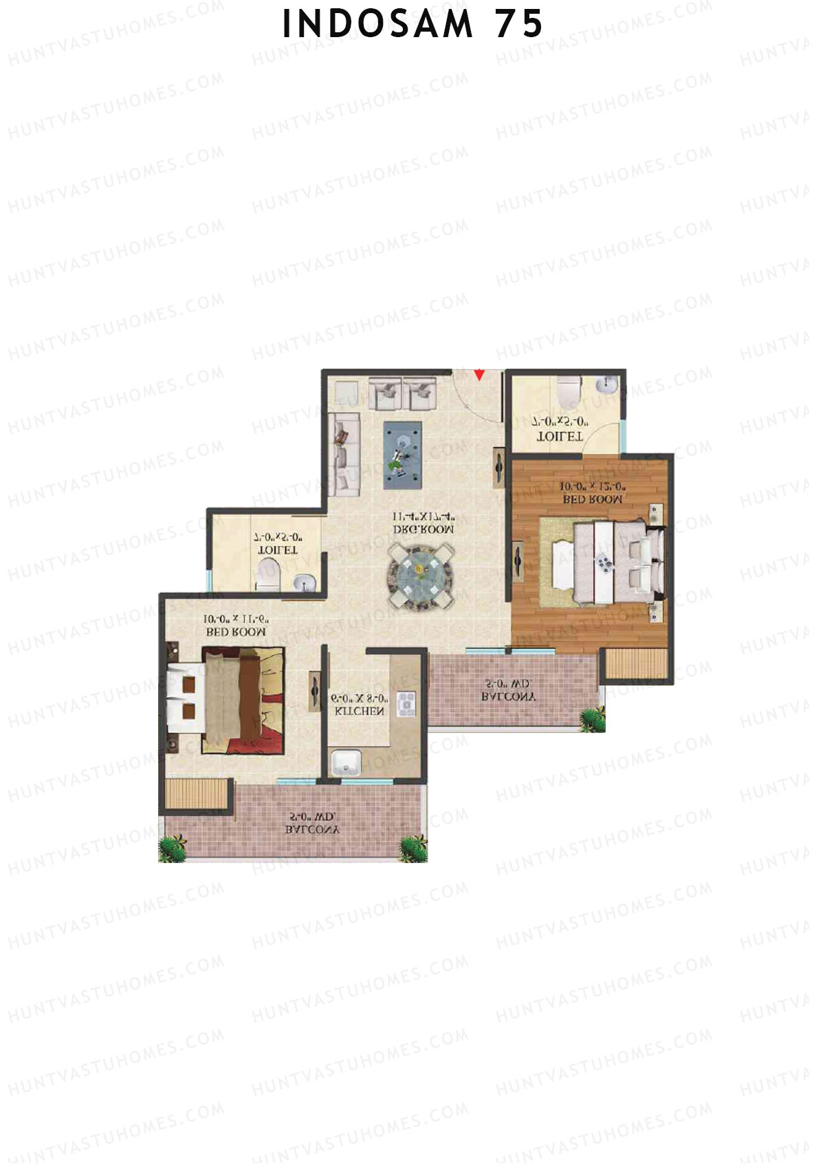Indosam 75 Tower D Unit 3 Floor Plan