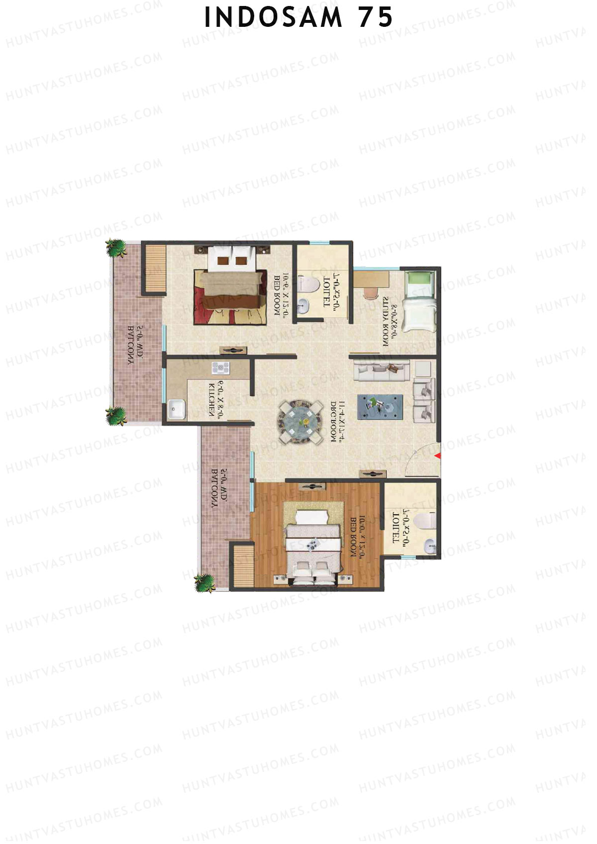 Indosam 75 Tower D Unit 8 Floor Plan