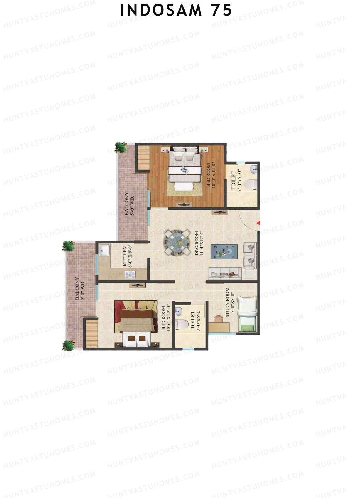Indosam 75 Tower D Unit 9 Floor Plan