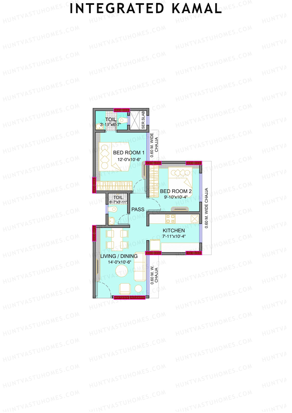 Integrated Kamal Wing A Unit 4 Floor Plan
