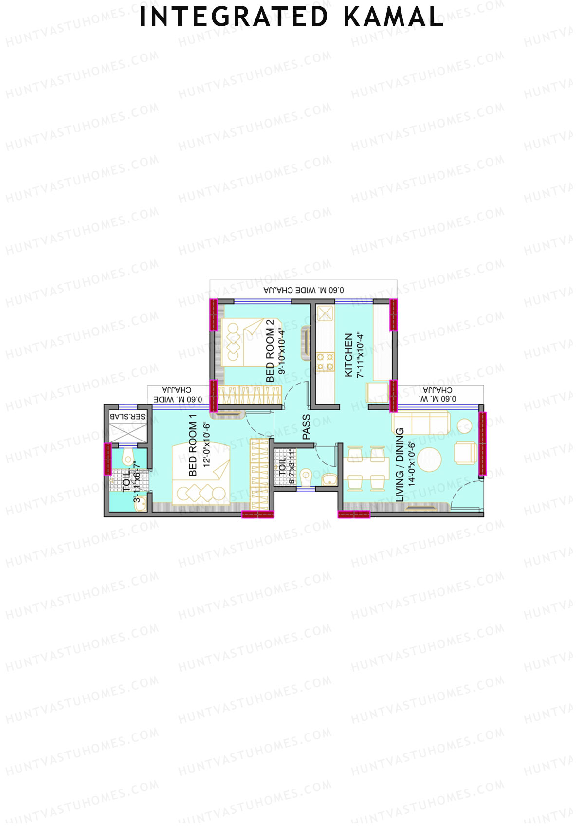 Integrated Kamal Wing C Unit 6 Floor Plan