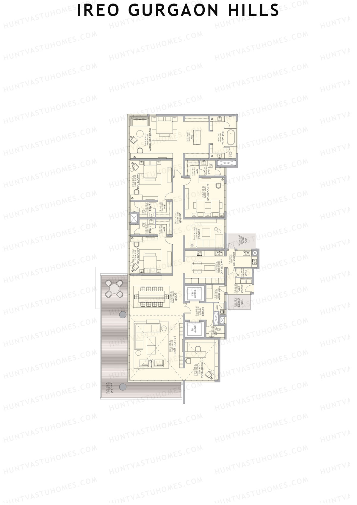Ireo Gurgaon Hills Tower B Unit 1 Floor Plan