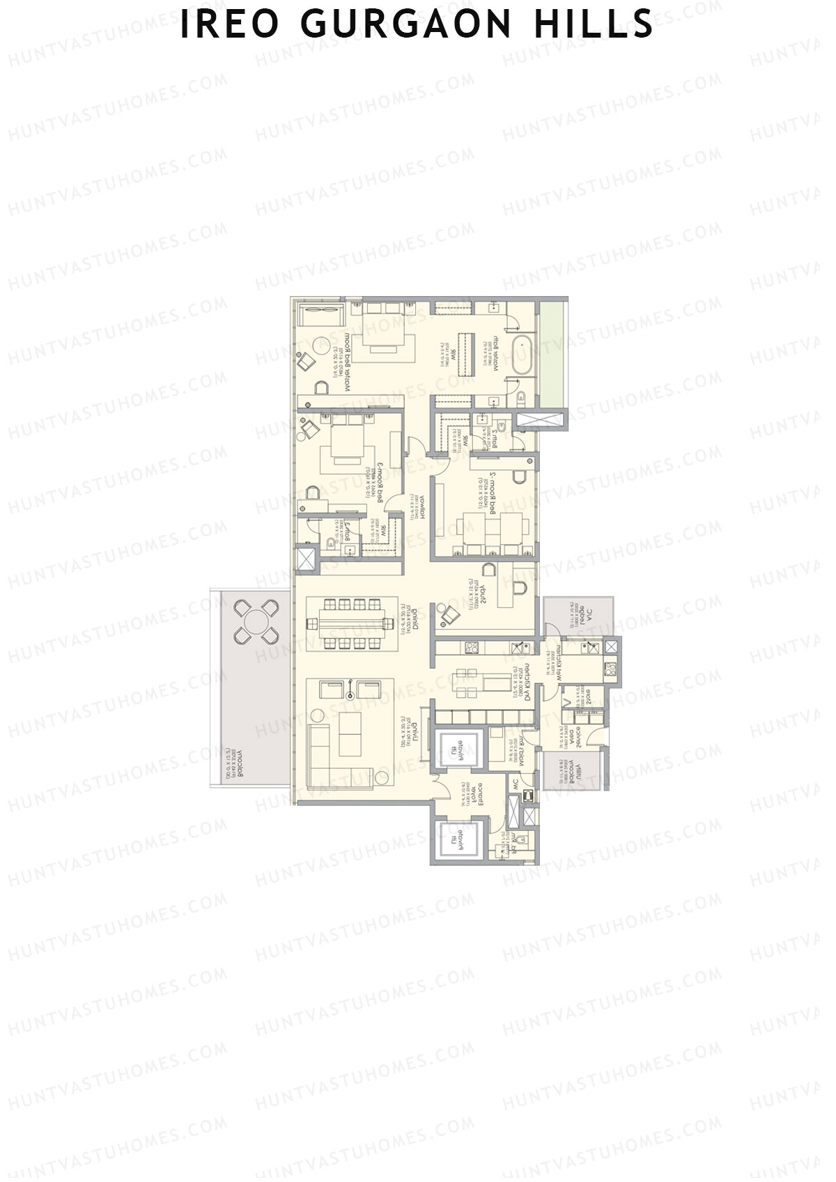 Ireo Gurgaon Hills Tower C Unit 1 Floor Plan