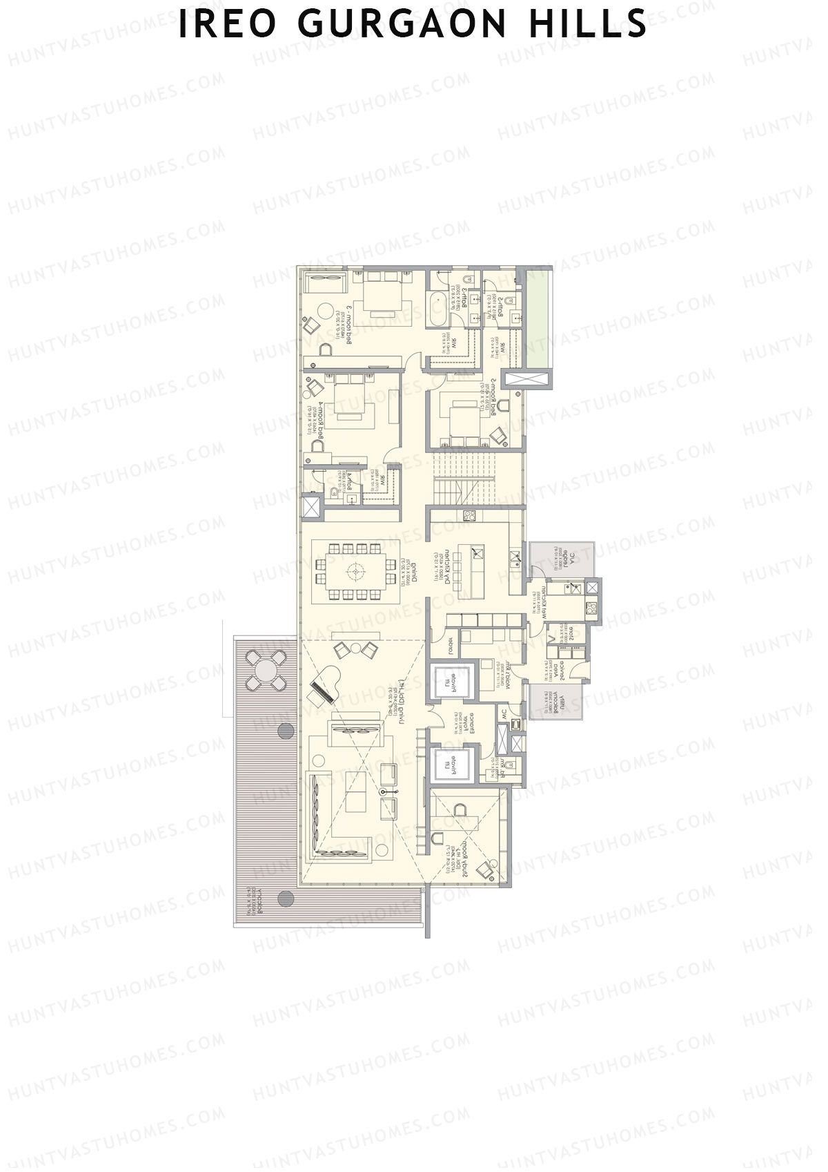 Ireo Gurgaon Hills Tower C Unit 1 Type PH LW(Penthouse) Floor Plan