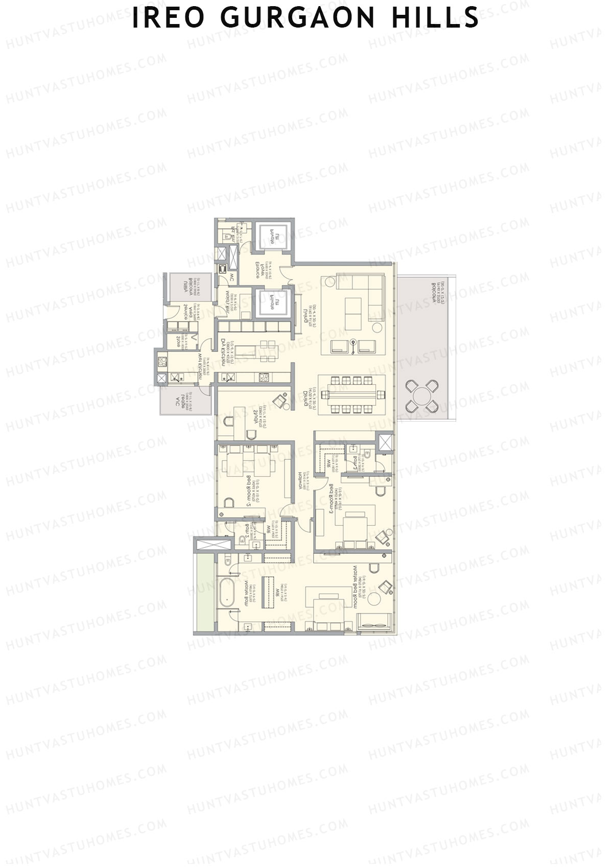 Ireo Gurgaon Hills Tower C Unit 2 Floor Plan
