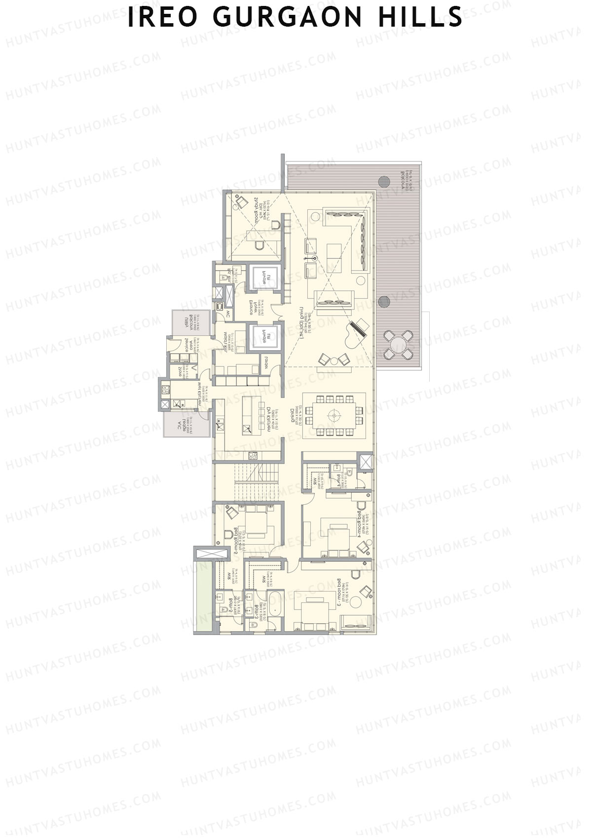 Ireo Gurgaon Hills Tower C Unit 2 Type PH LW(Penthouse) Floor Plan