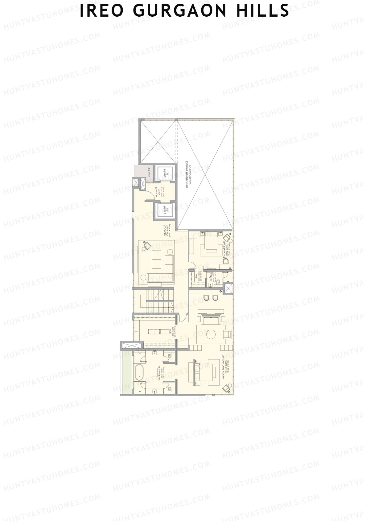 Ireo Gurgaon Hills Tower C Unit 2 Type PH LW(Penthouse) Floor Plan