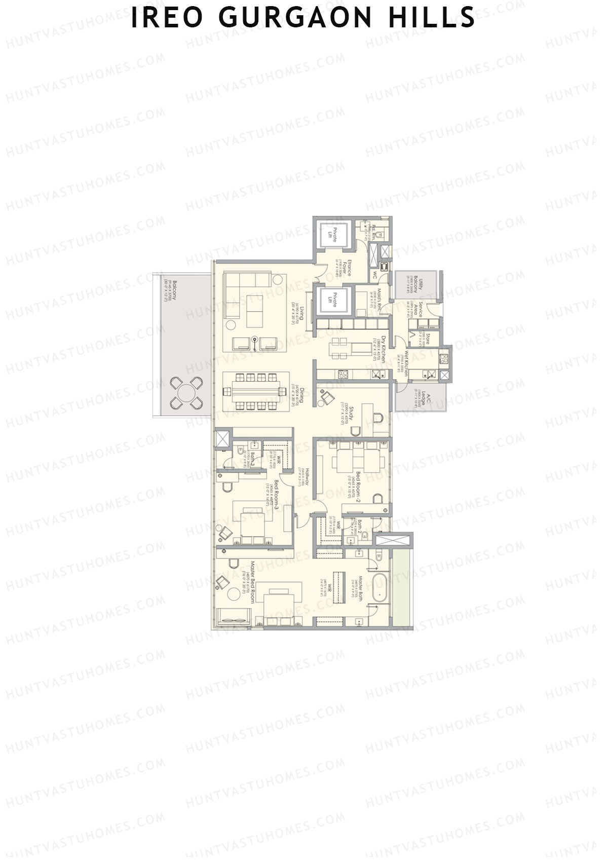 Ireo Gurgaon Hills Tower D Unit 1 Floor Plan