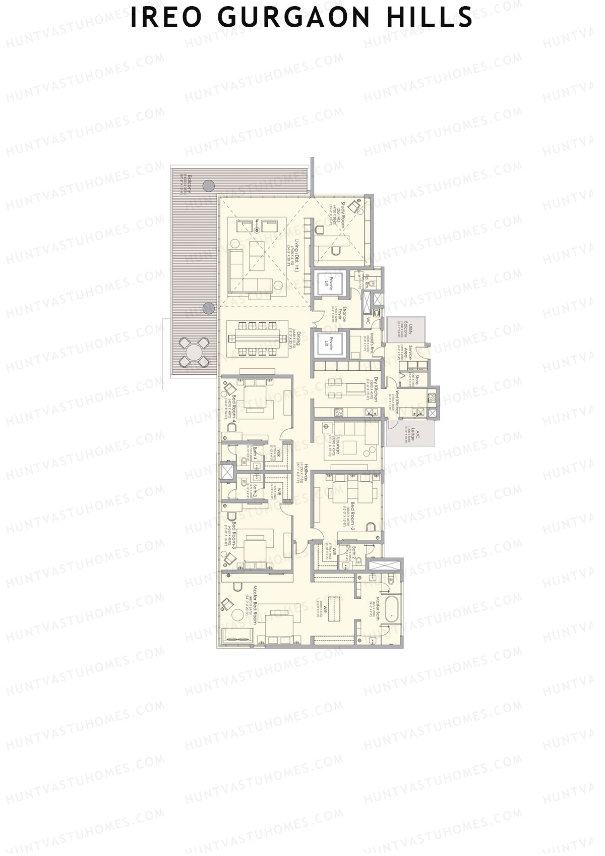 Ireo Gurgaon Hills Tower D Unit 1 Floor Plan