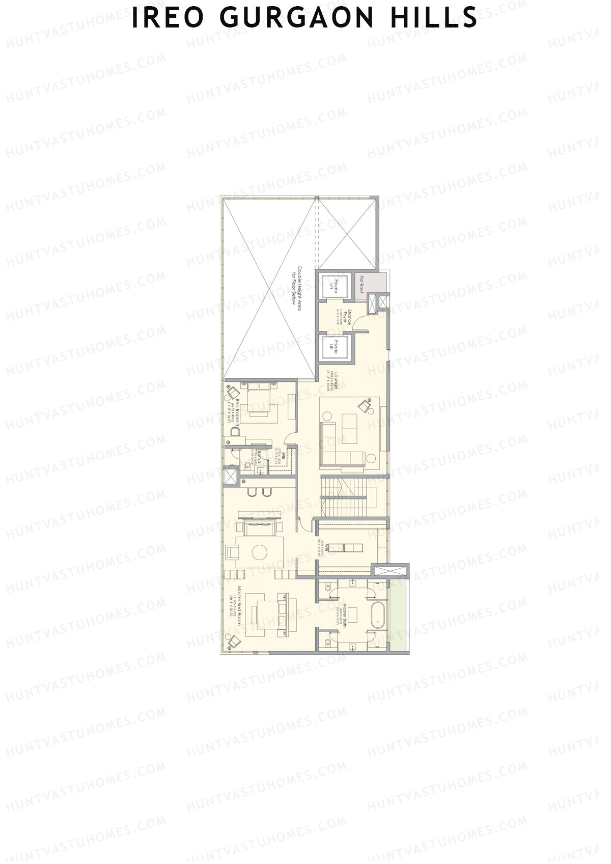 Ireo Gurgaon Hills Tower D Unit 1 Type PH LW(Penthouse) Floor Plan