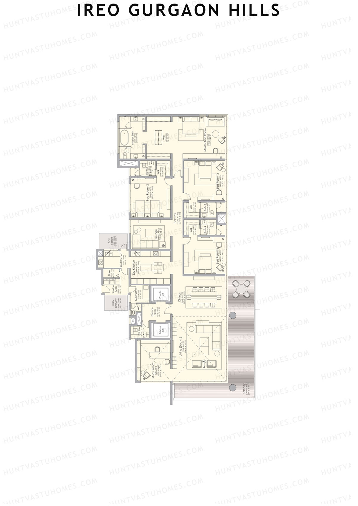 Ireo Gurgaon Hills Tower D Unit 2 Floor Plan
