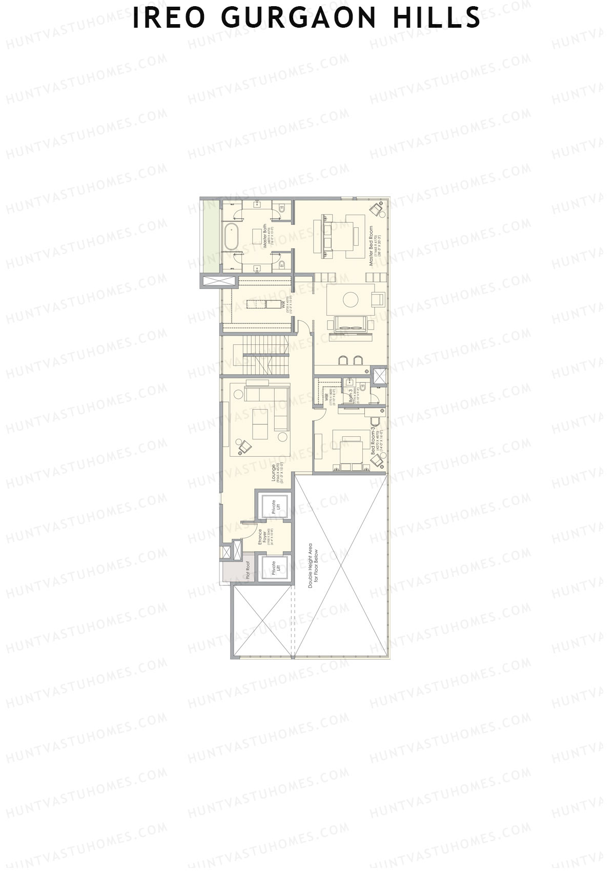 Ireo Gurgaon Hills Tower D Unit 2 Type PH LW(Penthouse) Floor Plan
