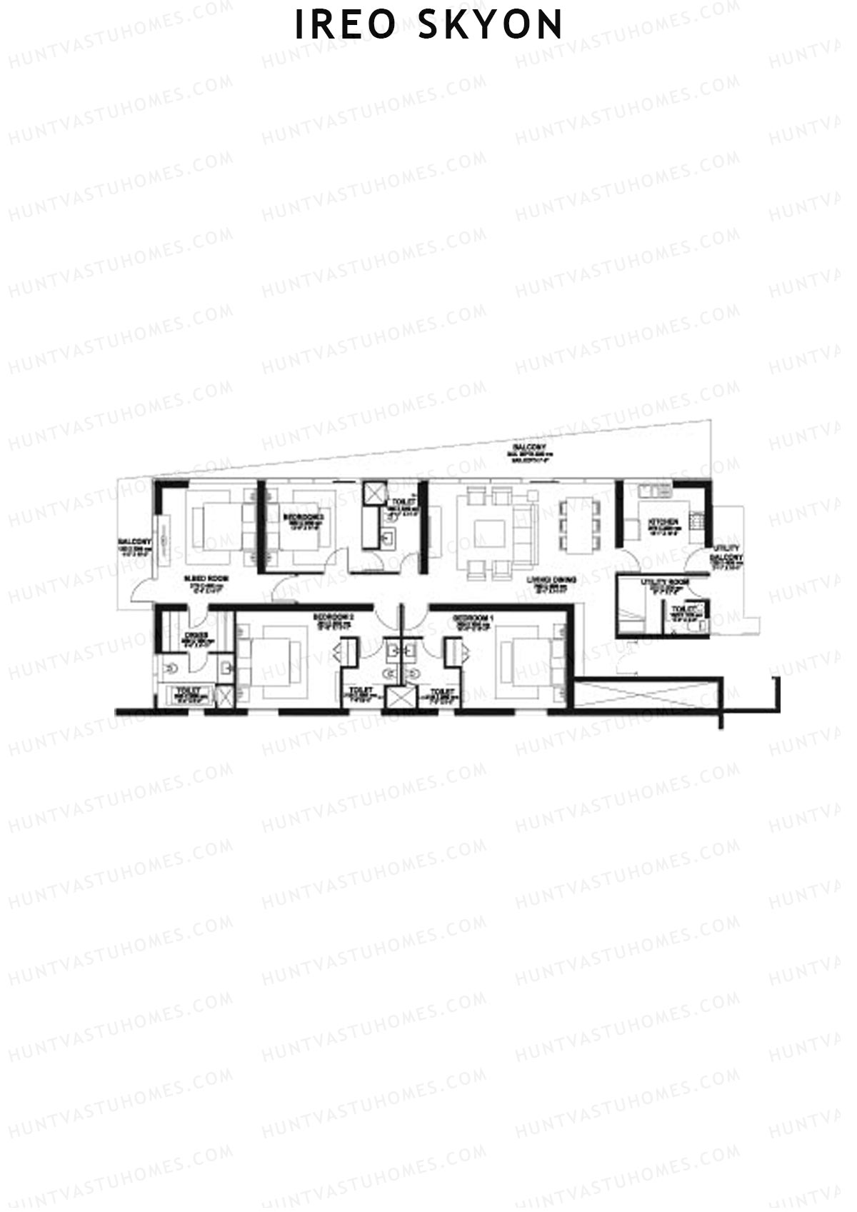 Ireo Skyon Block B Unit 4 (Type 4A) Floor Plan