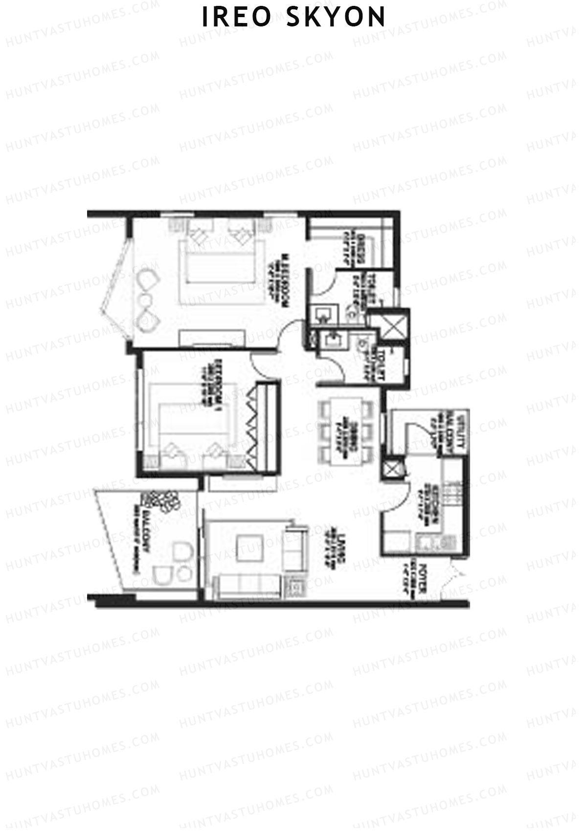 Ireo Skyon Block C Unit 12 (Type MR1B) Floor Plan