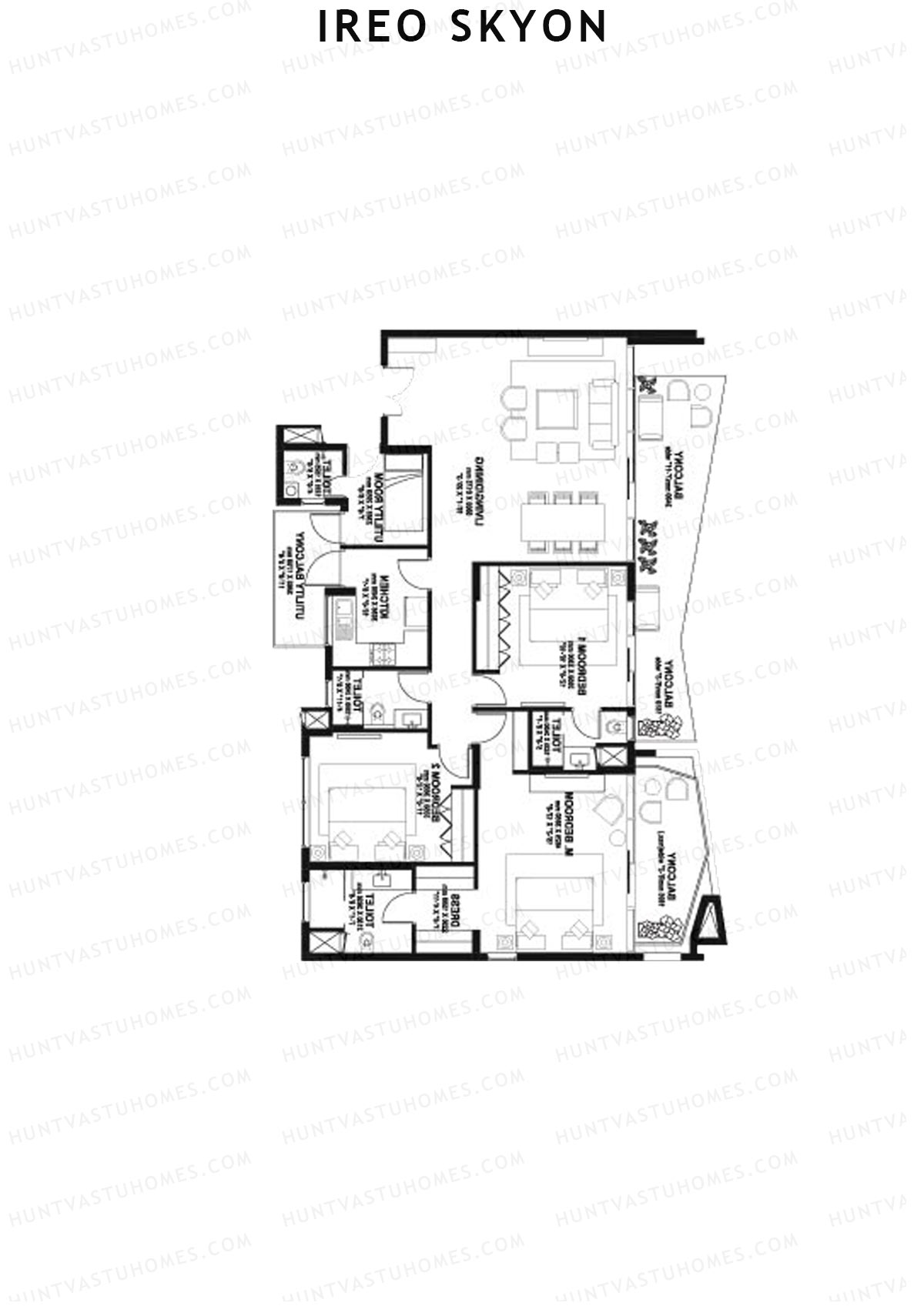Ireo Skyon Block C Unit 2 (Type MR3) Floor Plan