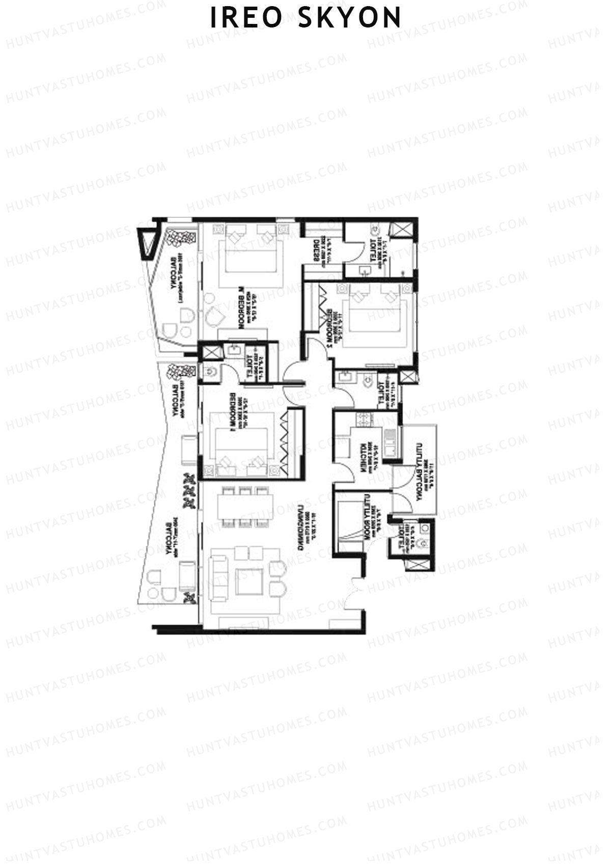Ireo Skyon Block F Unit 2 (Type MR3) Floor Plan
