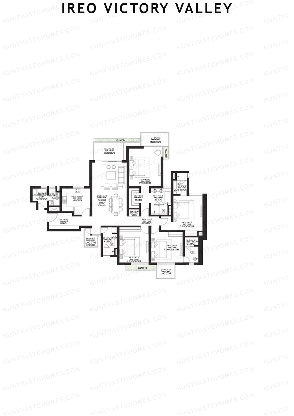 Ireo Victory Valley Tower A Unit 1 (Type 1) Floor Plan